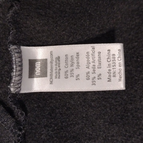 Nom Maternity Black Rainier Fleece Lined Zip Hoodie Size L - Picture 9 of 10